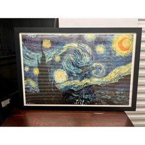 Starry Night' by Vincent Van Gogh Framed Painting Print Wall Art